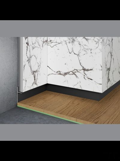 Теневой плинтус скрытого монтажа Pro Design Panel 7208 Черный Муар