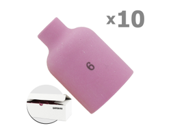 Сопло керамическое SR 9/20/21-SR 17/18/26 под большую линзу №6 ф 9,5 мм, L=48 мм (уп. 10 шт.), БАРСВЕЛД