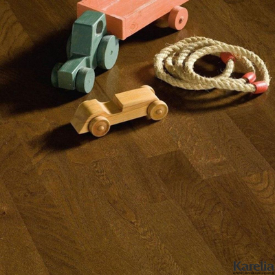 Паркетная доска Karelia Дуб Black Pepper 3S 3-полосная матовый лак 2G без фаски толщина 14 мм 3.41 м2