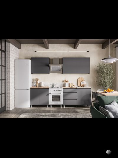 Денвер кухонный гарнитур 2,0 м Графит серый