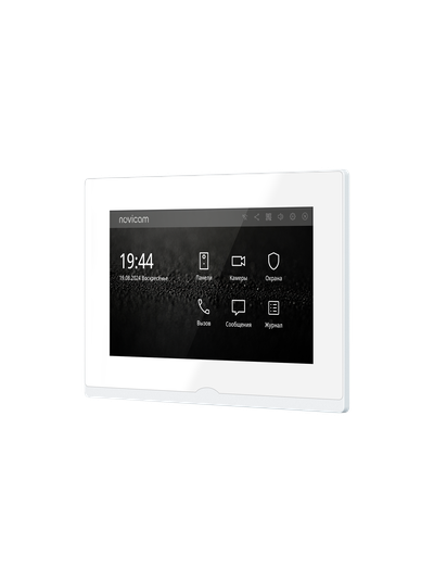 IMPULSE 7 IP WIFI KIT WHITE - комплект из 7" HD сенсорного WIFI монитора и вызывной панели с считывателем RFID-ключей Mifare, встроенный регистратор (фото) (Tuya/Smart Life)