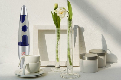 лава лампа синего цвета