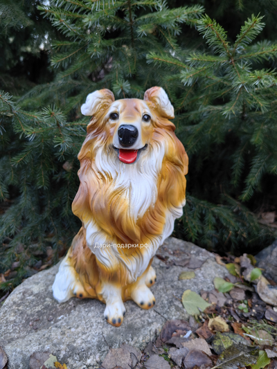 КОЛЛИ - садовая фигура 35*21см  1,3кг   экологичный полистоун Россия  1877/012210* Не боится влаги и перепадов температур.