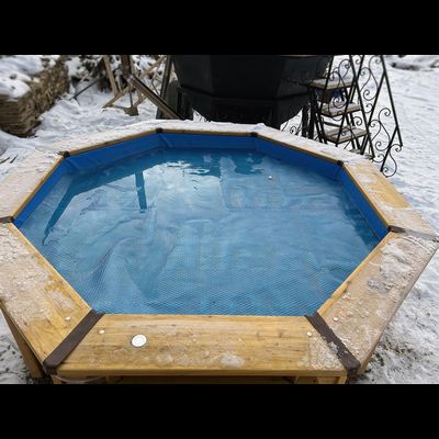 Купель джакузи с подогревом с гидромассажем 200 х 200 см, с техническим помещение и со ступенями