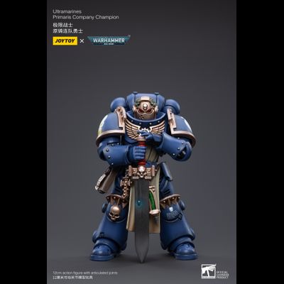 Примарис-чемпион Ультрамаринов (Warhammer 40k) - КОЛЛЕКЦИОННАЯ ФИГУРКА 1/18 Ultramarines Primaris Company Champion (JT3266) - JOYTOY