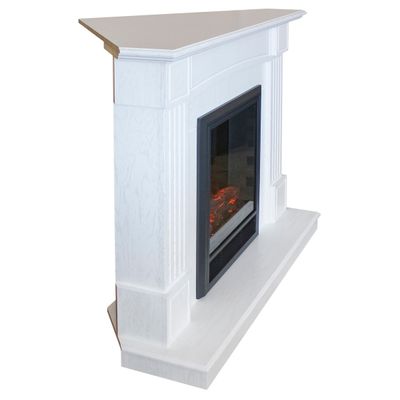 Угловой электрокамин Andrea WT с очагом Eugene