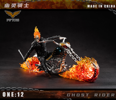 Мотоцикл Призрачного Гонщика (Ghost Rider) - КОЛЛЕКЦИОННАЯ ФИГУРКА 1/12 Motorcycle (PW2021) - PWTOYS