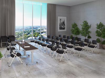 Стол радиусный складной мобильный Mobile System