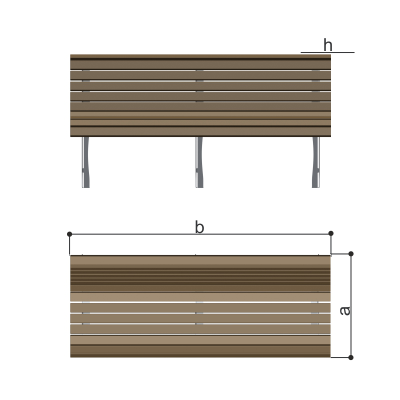 Скамья парковая Romana 302.29.00