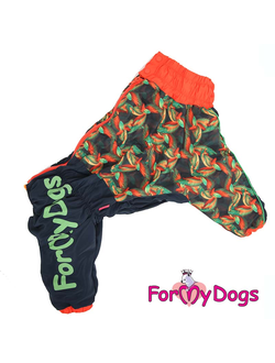 Комбинезон для крупной собаки Черно/оранжевый