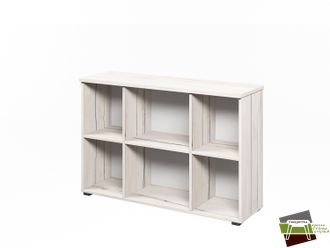 Стеллаж низкий L-69 Таксония Айвори 1200*374*803 мм (Ш*Г*В)