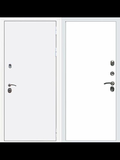 Белая дверь Rx 5 с гладкой панелью