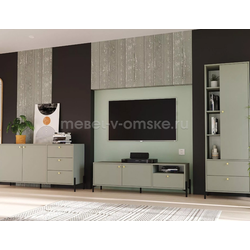 ЗС167 Гостиная Нуар №2. Размер: 3884х2002х400. ТВ-ниша: 1600