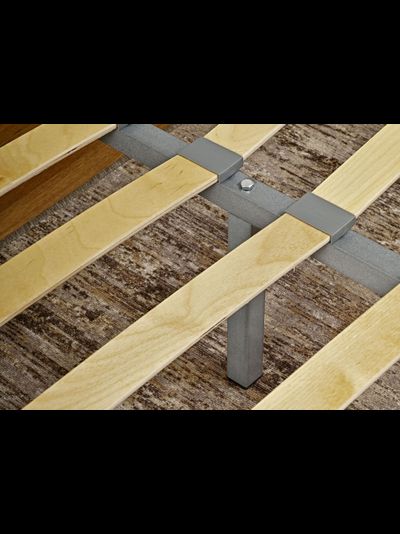 Сильвия кровать интерьерная ткань Сталь (с основанием)