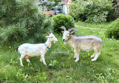 КОЗОЧКА садовая фигура 42*46см  1,7кг  полистоун - не боится влаги и перепадов температур  Россия 2348/012697