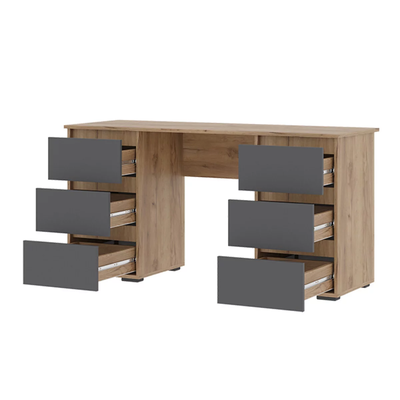 Спальня ХЕЛЕН - Письменный стол ПС 02 Дуб Крафт золотой/Графит