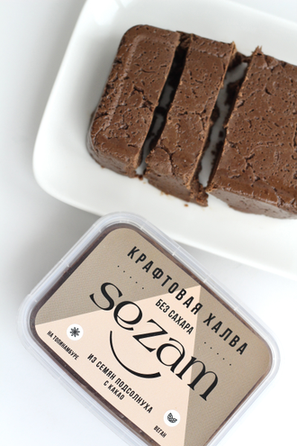 Халва подсолнечная с какао, 250г (SEZAM)