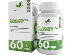 Глюкозамин Хондроитин МСМ (Glucosamine Chondroitin MSM), 60 кап. (NaturalSupp)