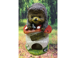 ЁЖИК на грибе 29*19см   1,3кг   полистоун Россия 1458/012581