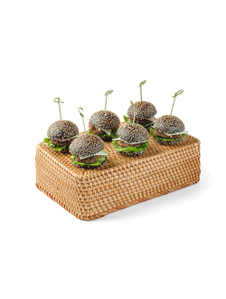 Бургер чёрный со шницелем (60 г) (заказ от 10 шт.)