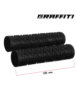 Грипсы 120 мм, Graffiti, посадочный диаметр 22,2 мм, цвет чёрный