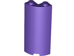Cylinder Quarter 2 x 2 x 5 with 1 x 1 Cutout, Dark Purple (30987 / 6349473)