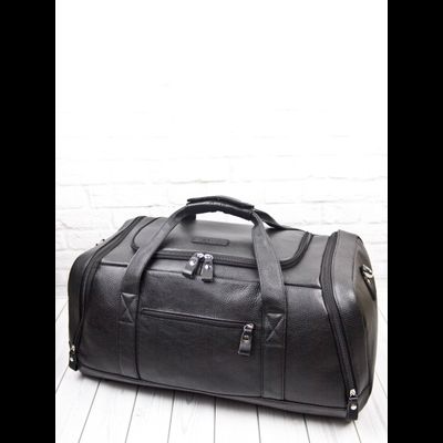 Кожаная дорожная сумка / рюкзак Napoli black 
(арт. 4034-01)