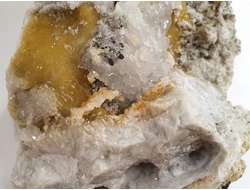Барит золотистый, Кварц, включения других минералов, Белореченское месторождение, Адыгея, Северный Кавказ, Россия (200*145*140 мм, 2623 г) №35844