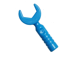 Minifigure, Utensil Tool Open End Wrench - 3-Rib Handle, Dark Azure (11402g / 6173980)