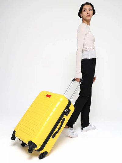 Чемодан для путешествий M Optimum Travel, желтый