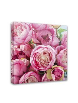 Печатная картина на деревянном подрамнике "Пионы"