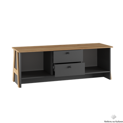 Теодора Тумба под ТВ 2Я2Д ПВШ Графит/Дуб крафт