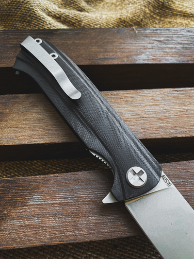 Складной нож ЧИЖ-DOUBLE рукоять G10, цвет черный