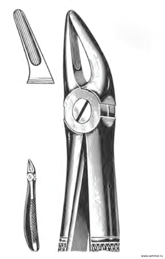 Щипцы стоматологические №30 для верхних корневых зубов Sammar