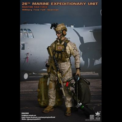 Американский морской пехотинец с парашютом - Коллекционная ФИГУРКА 1/6 MEU MRF Military Free Fall Insertion Desert (26043SD) - Easy&amp;Simple
