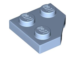Wedge, Plate 2 x 2  Cut Corner, Bright Light Blue (26601 6372229 6421616)