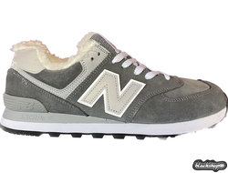NEW BALANCE 574 С МЕХОМ СЕРЫЕ МУЖСКИЕ (40-45)