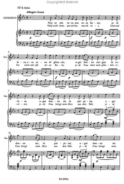 Вольфганг Амадей Моцарт. Опера "Свадьба Фигаро". Клавир (итальянский/немецкий)