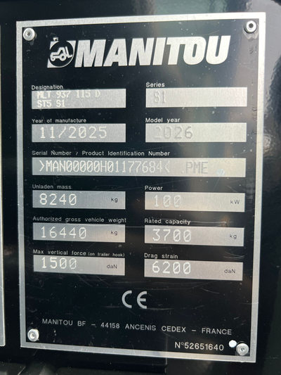 Погрузчик Manitou MLT 937 115 PS D ST5 Premium, 2025