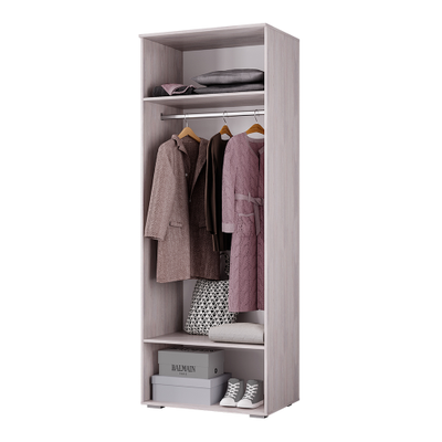 Шкаф для белья Кимберли ШК-27 ясень белый/белый глянец