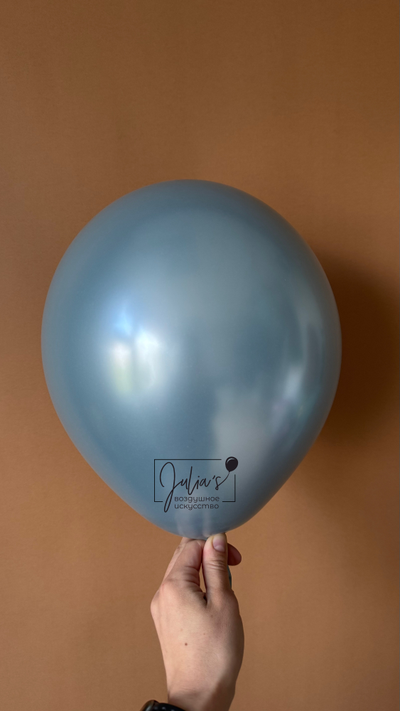 Шары хром бледно-голубой / шт