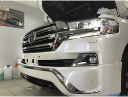 Передний обвес Land Cruiser 200 Executive White белый