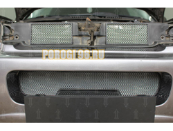 Защита радиатора Hyundai Santa Fe 2000-2006 (2 части) chrome верх