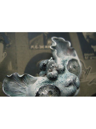 "Сомнус, Гипнотический Кот" необычная брошь по мотивам творчества Тима Бёртона