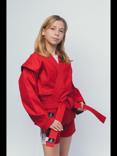 Куртка для самбо ВФС BRAVEGARD Победа Junior красная