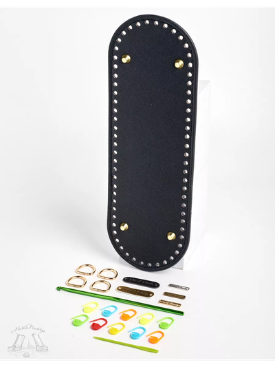 Донышко 30 на 10 и крючок с фурнитурой для вязания