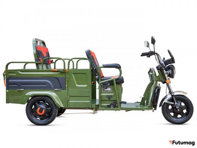 Грузовой электротрицикл Rutrike Вояж-П 1200 Трансформер 60V800W зеленый
