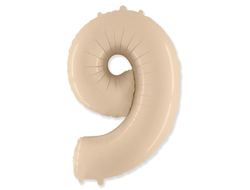 Фольгированная цифра - "Кремовая"