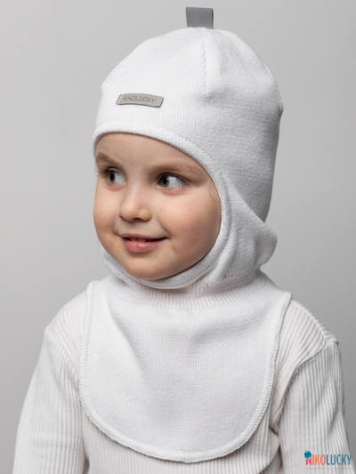 Шапка-шлем 23301-01 х/б подклад, белый 50-52