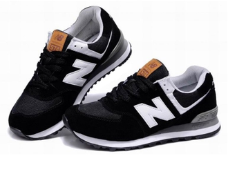 New Balance 574 черно-белые сетка (41-44) Арт. 039МF